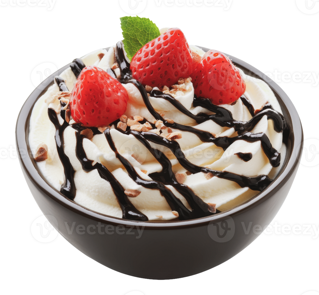 Berry whip dessert bowl png