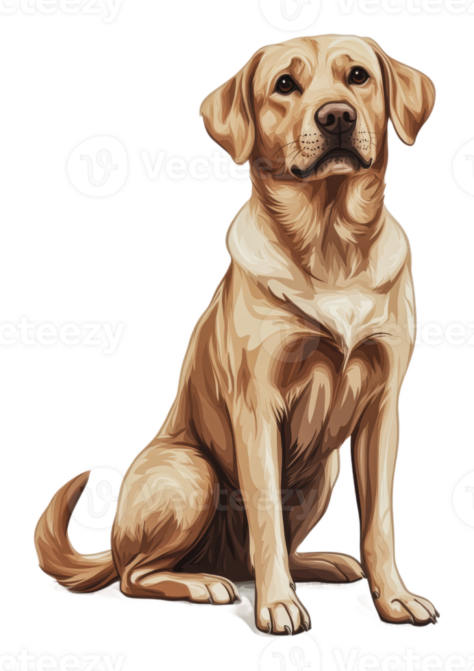 Proud golden Labrador indoors png