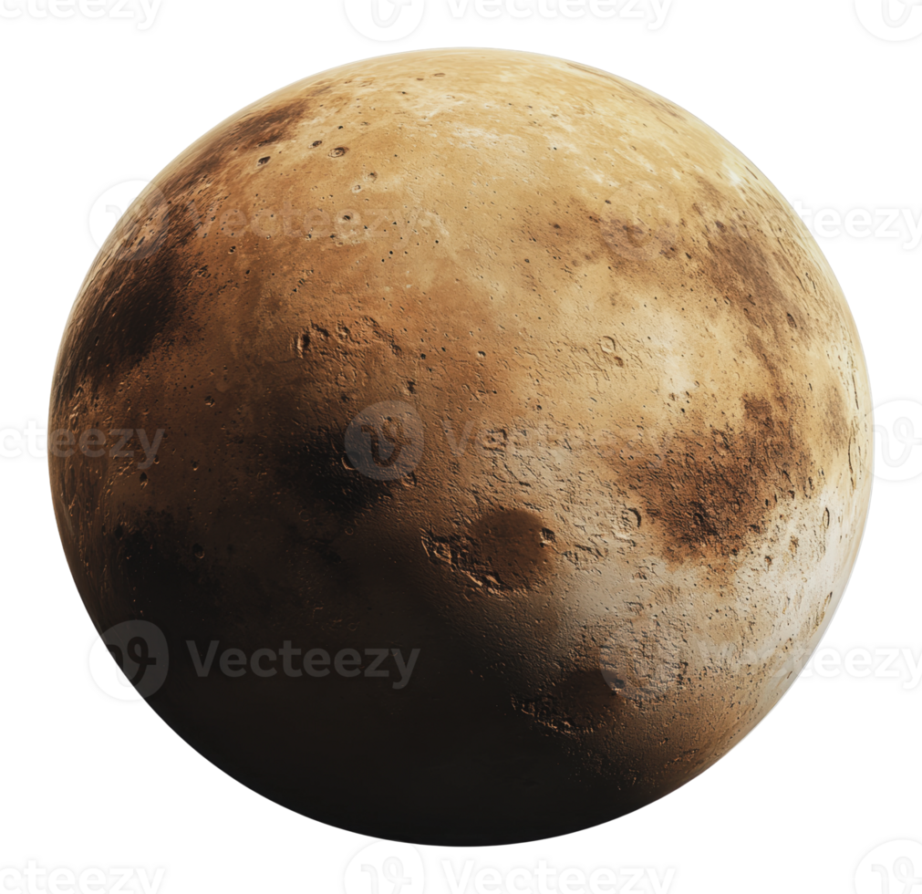 Detailed view of the surface of a distant planet png