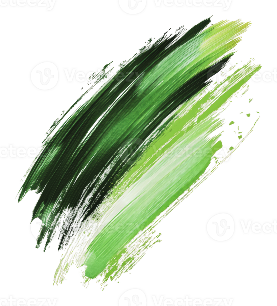 Green strokes on a white canvas png