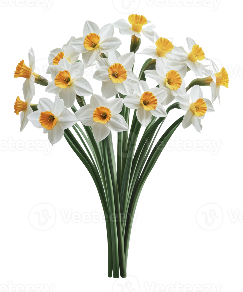 Fresh daffodil bouquet brightening a spring day png