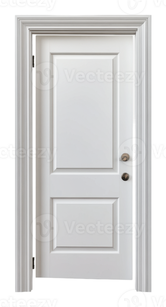 Elegant white door in modern interior png