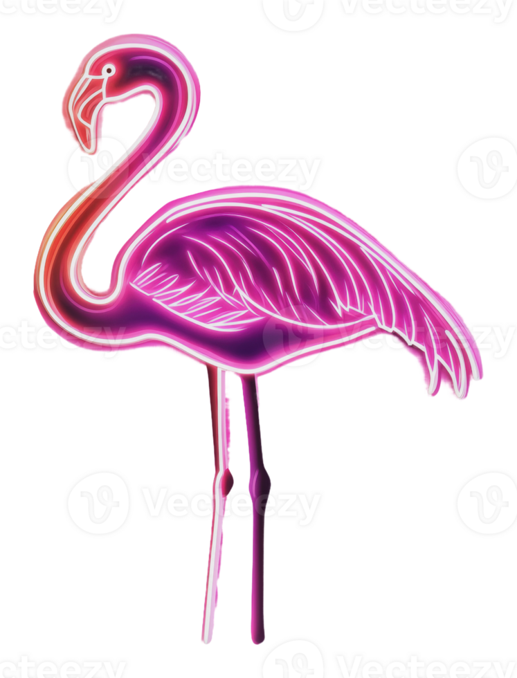 Summer festival features neon flamingo art png