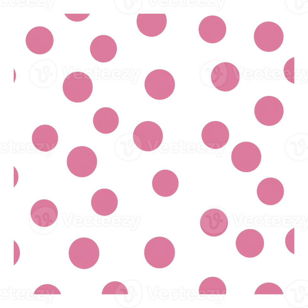 Pink polka dot pattern on a white background png