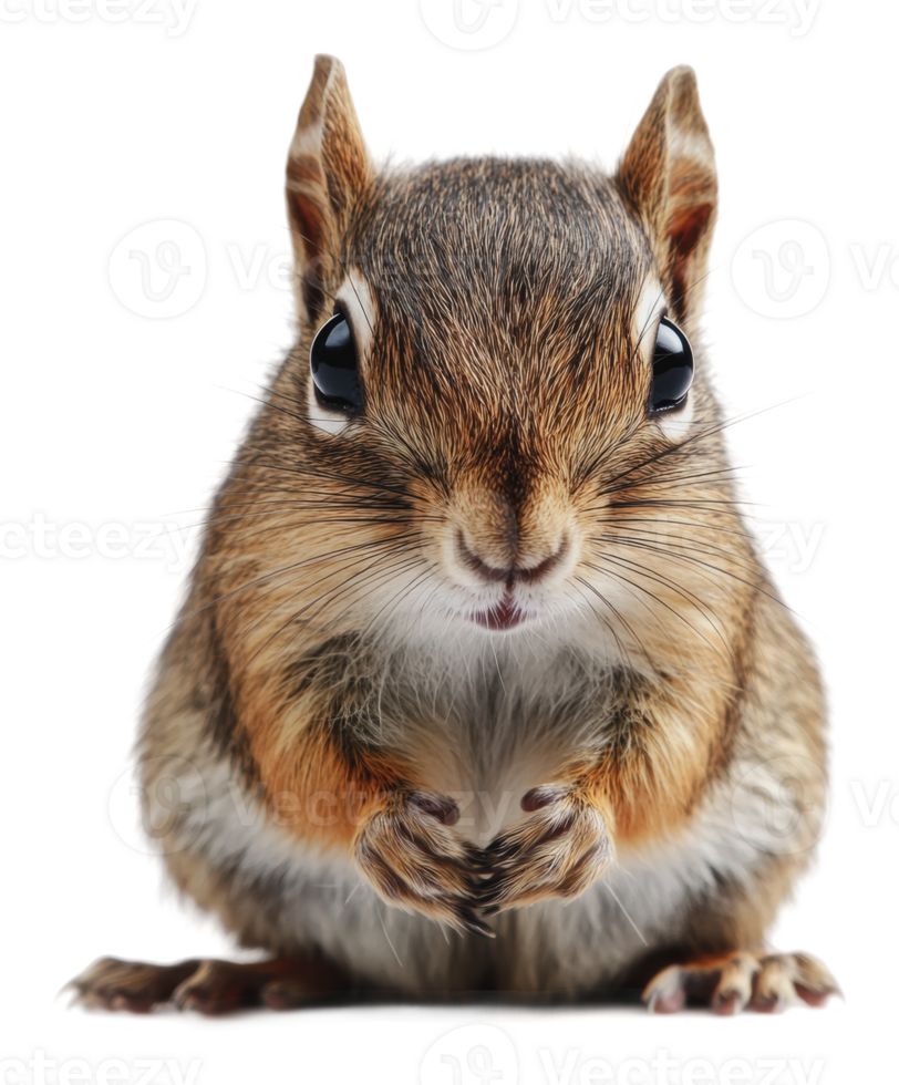 Playful squirrel sitting upright png