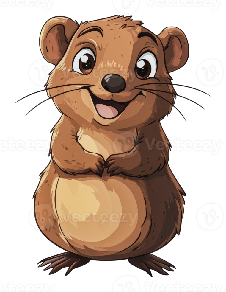 Smiling cartoon creature with big eyes png