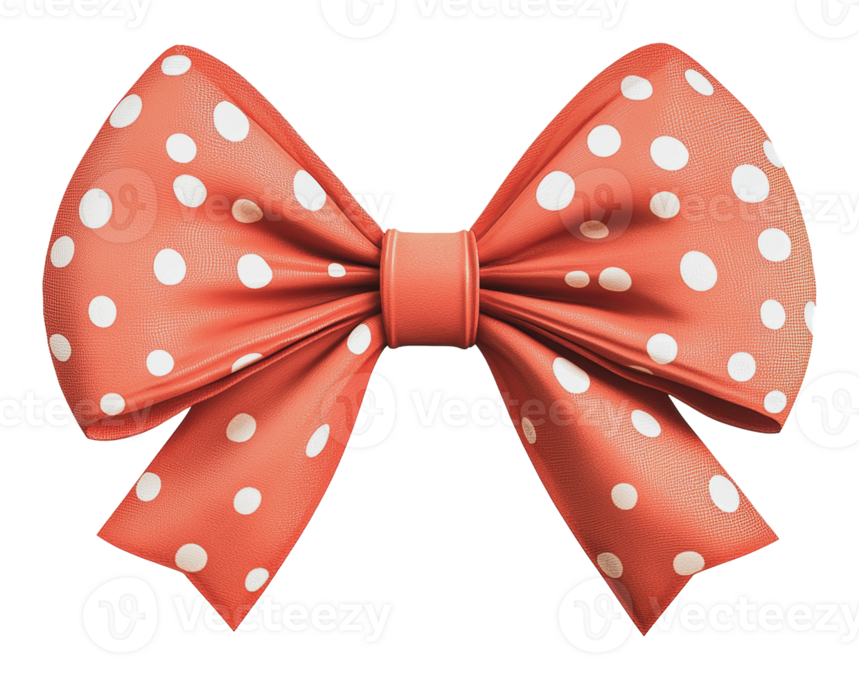 Red polka dot bow for decorations png