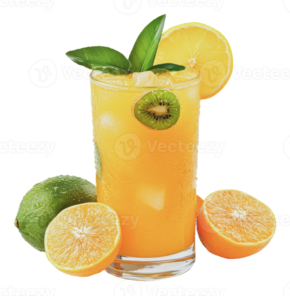 Citrus lime and kiwi summer drink png