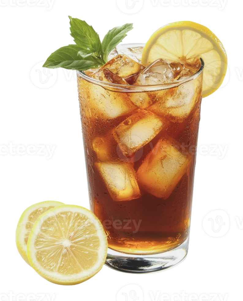 Lemon basil iced tea refreshment png