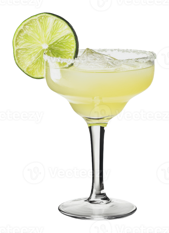Refreshing margarita served in a glass with lime png