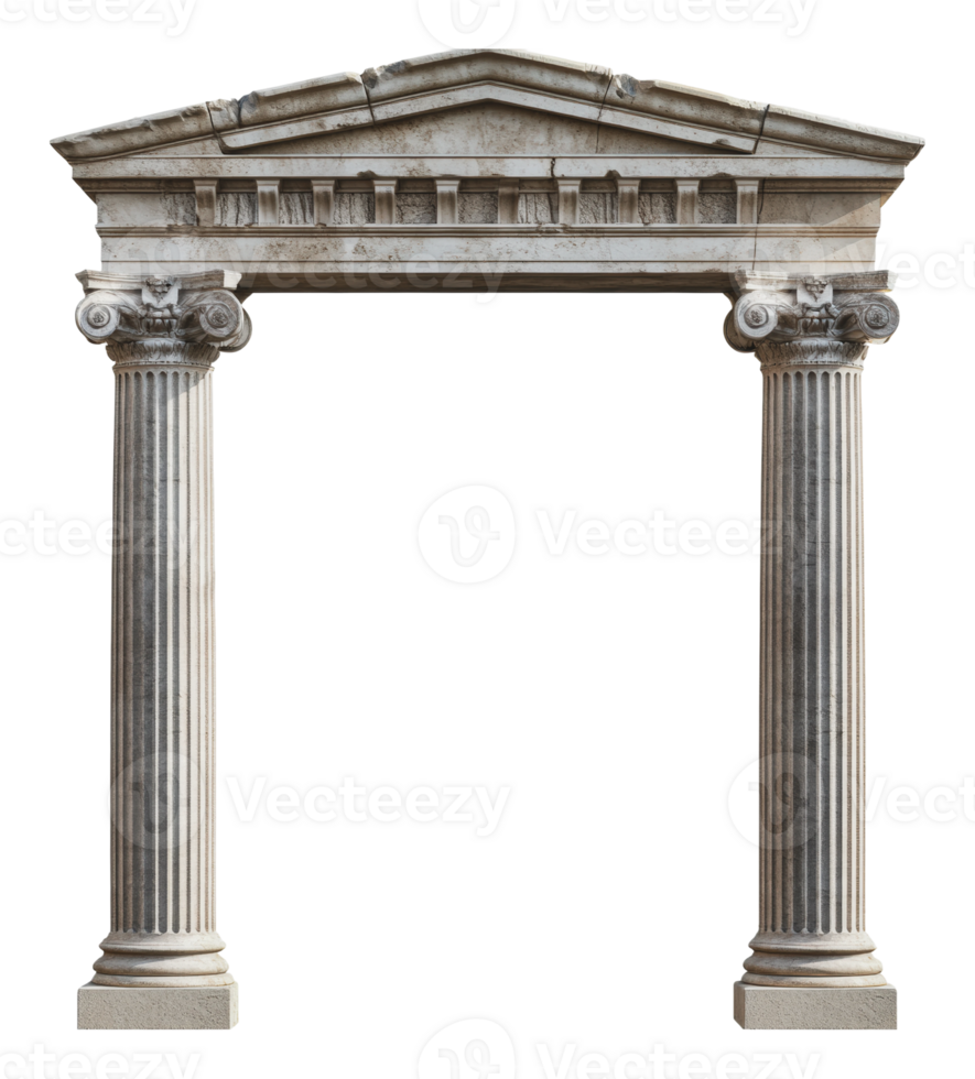 Dusk stone archway with Corinthian columns png