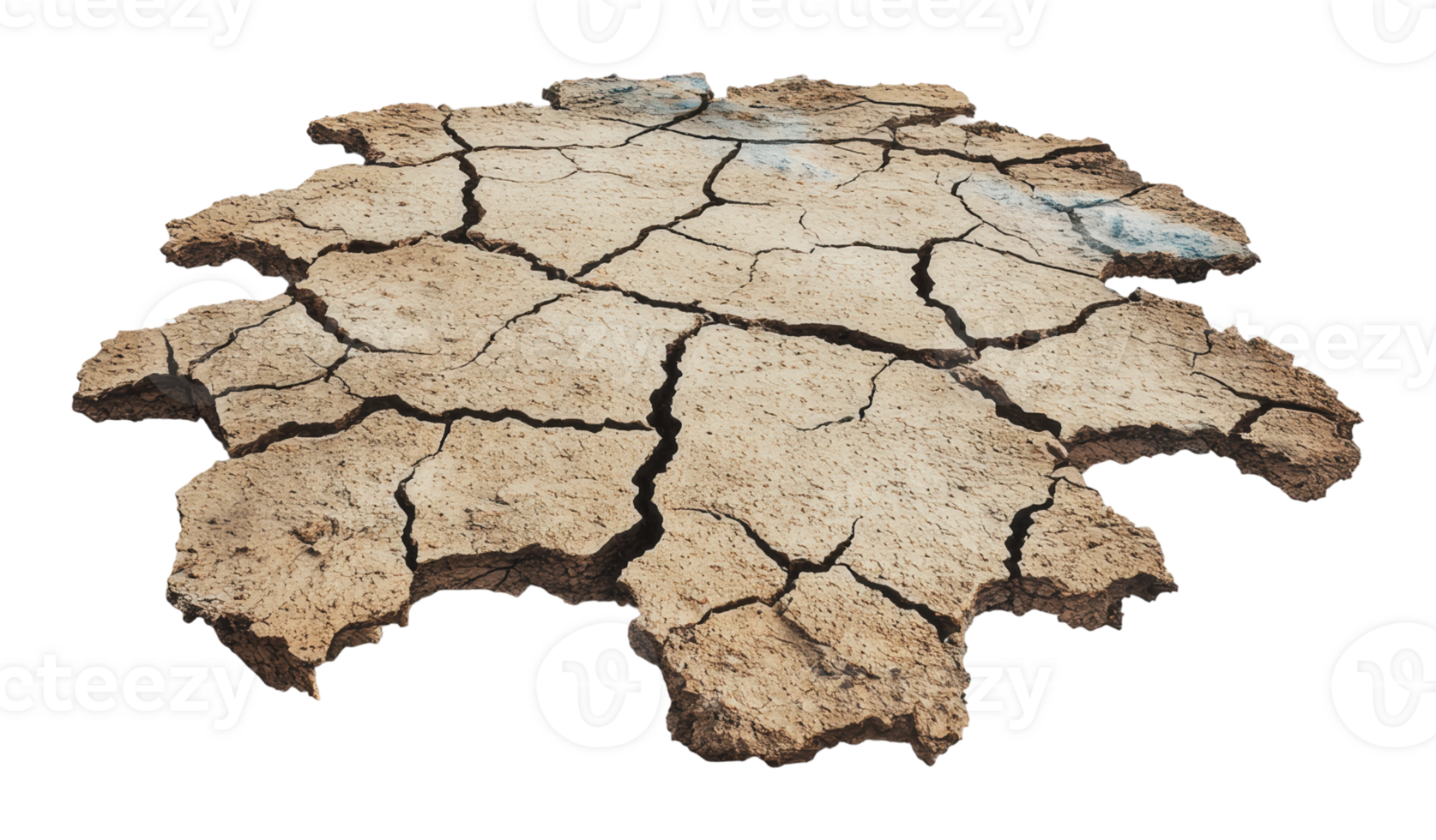 Cracked dry soil from severe drought conditions png