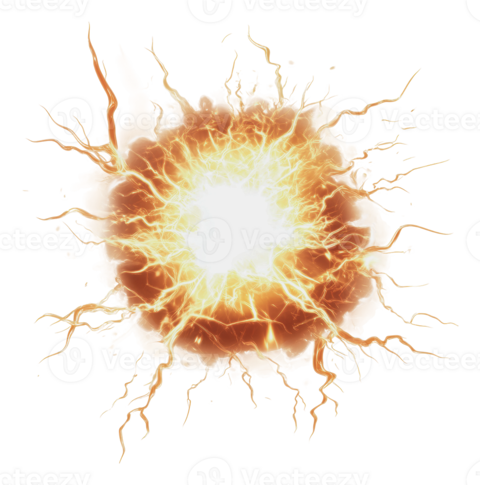 Fiery explosion at a dynamic moment png