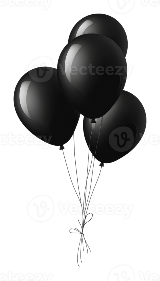 Black balloons for celebrations png