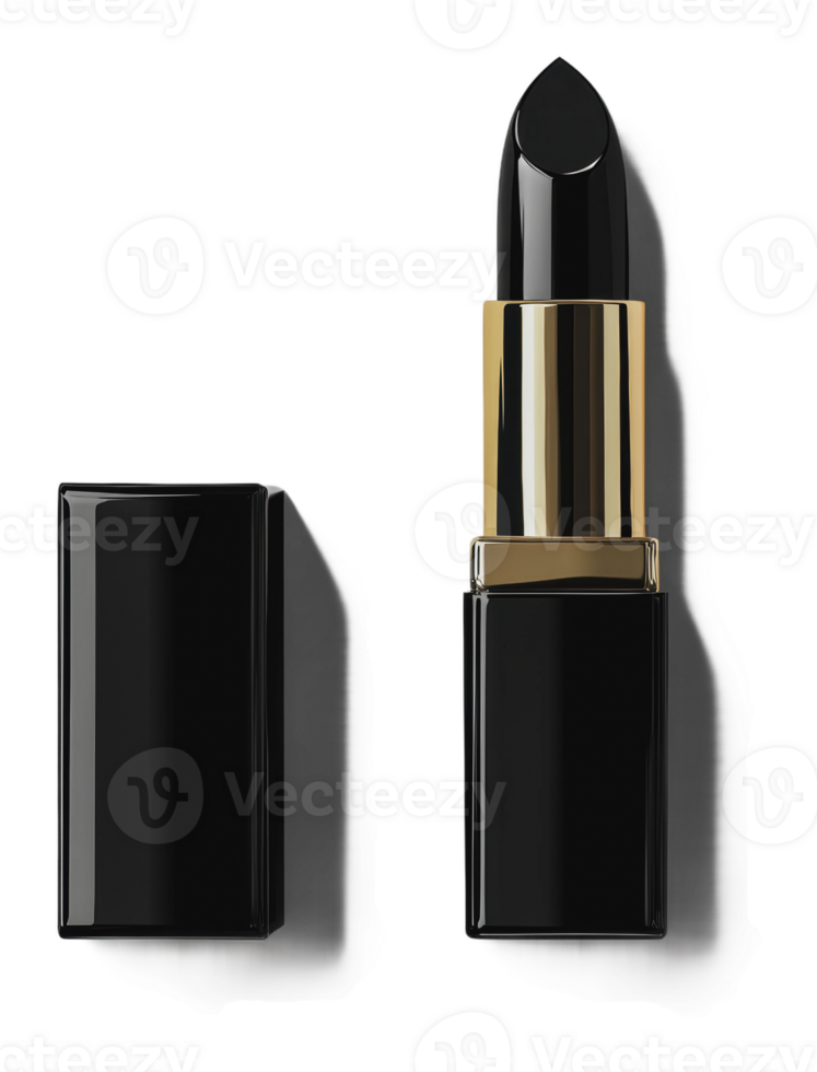 Black lipstick in sleek packaging ready for use png