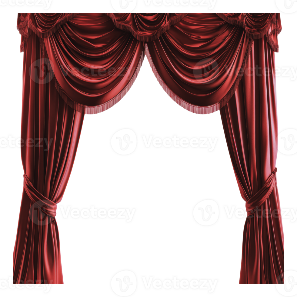 Red curtain backdrop for theater png