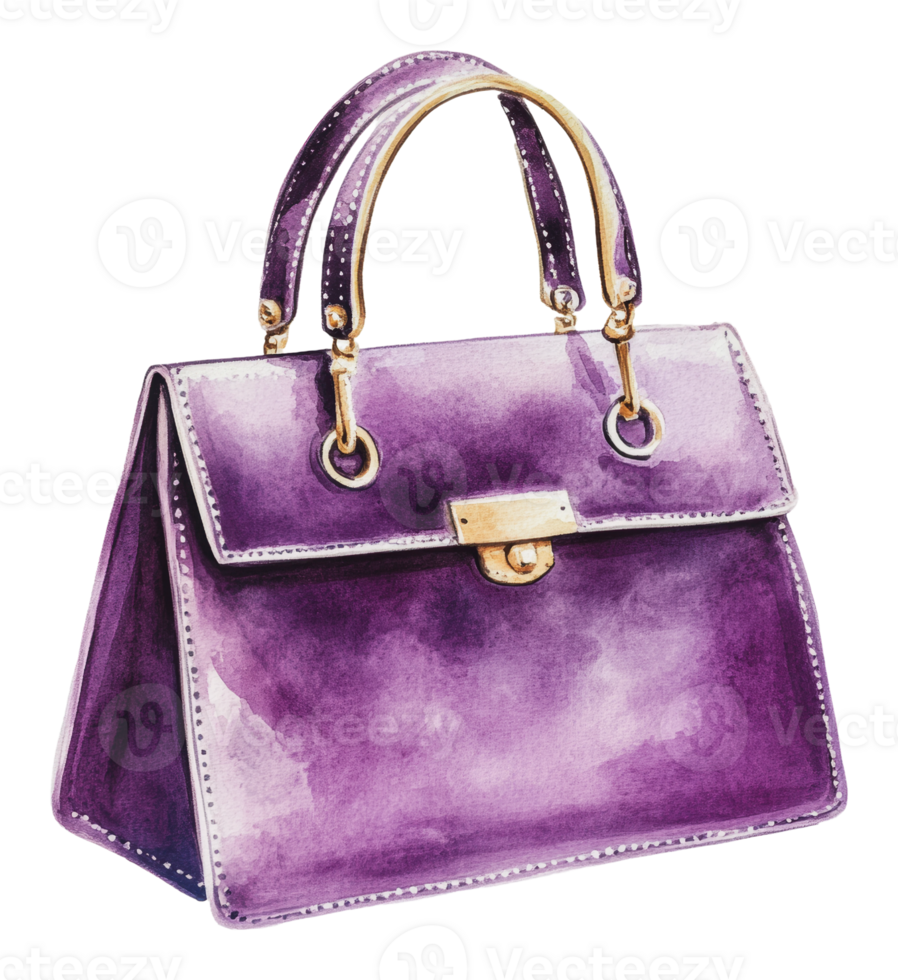 Elegant purple handbag with a stylish design png