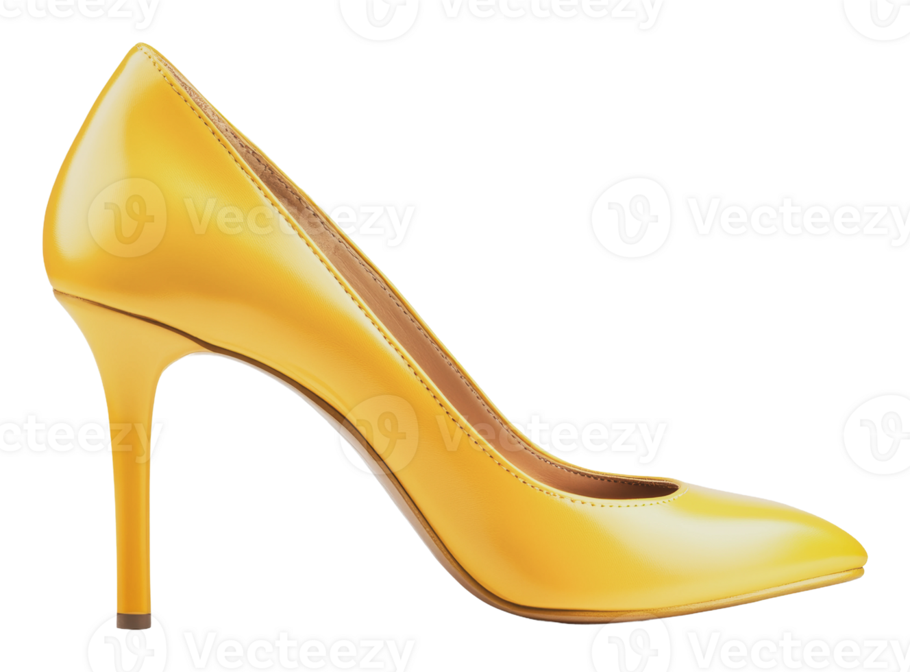 Elegant yellow high heels for events png
