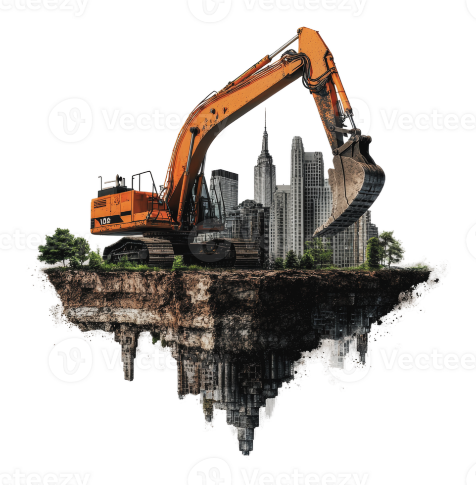 Digging in a floating city png