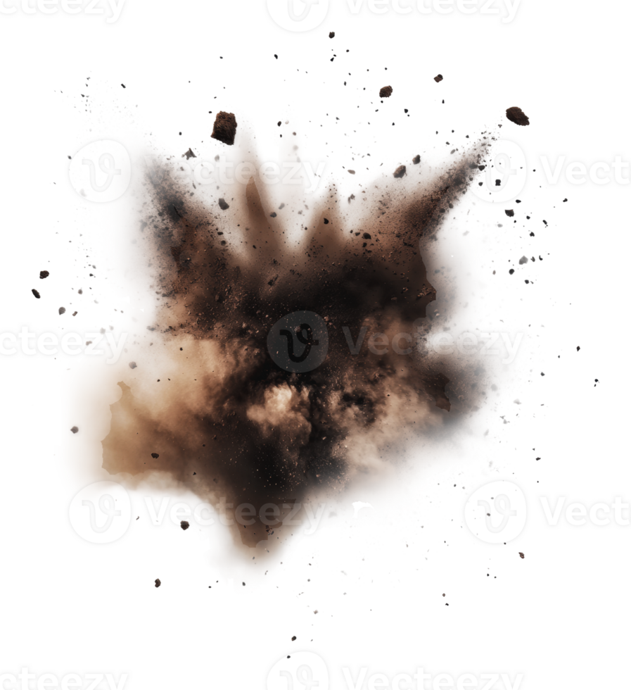 Chaotic dust and debris explosion png