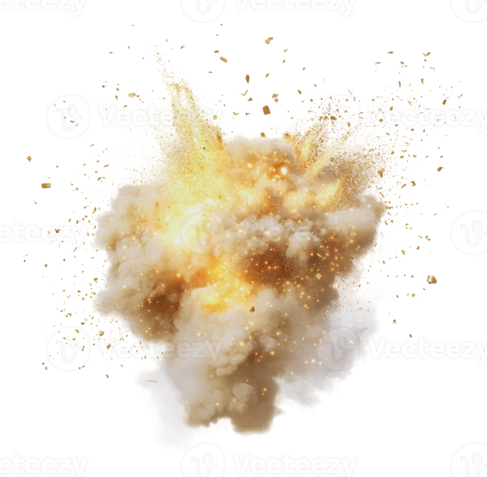 Bright flames with rising smoke cloud png