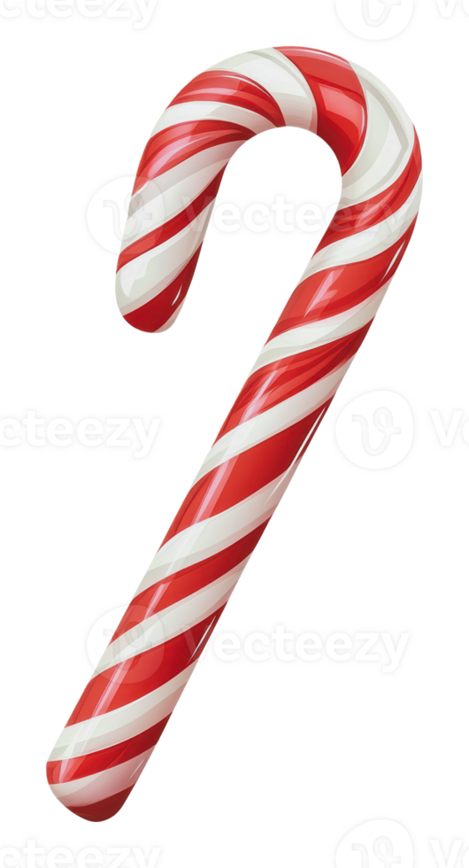 Colorful candy cane for holiday celebrations png
