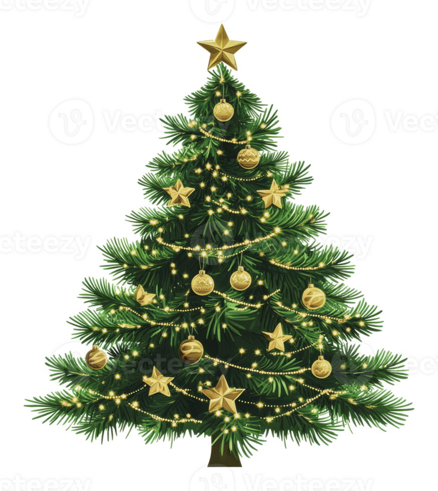 Festive decorations on a Christmas tree display png