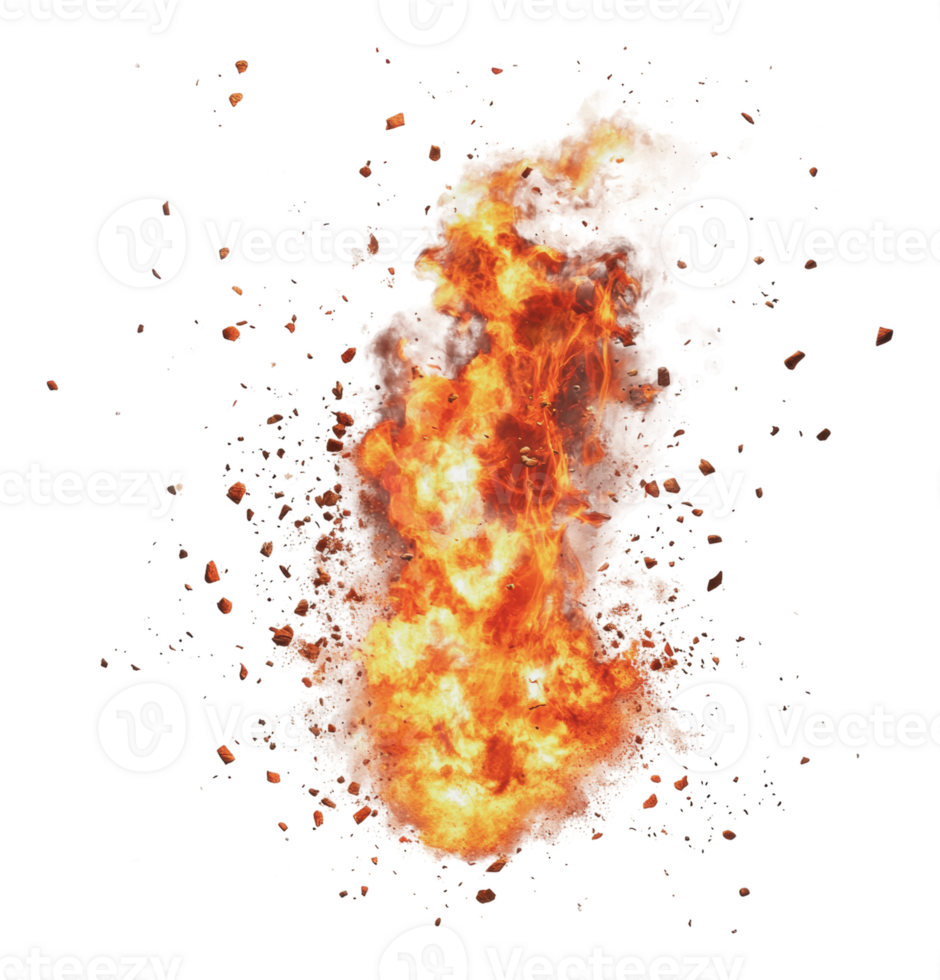 Fire explosion creates dynamic visual effects png