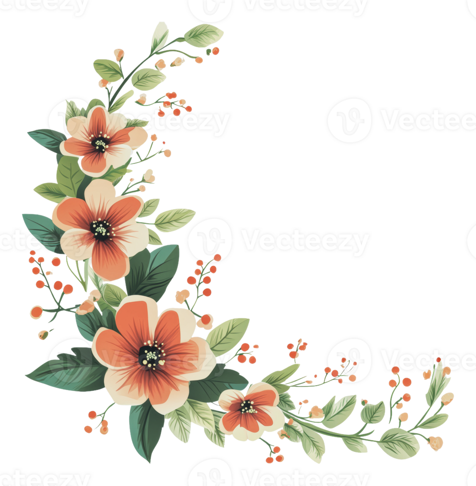Beautiful floral arrangement with soft colors png