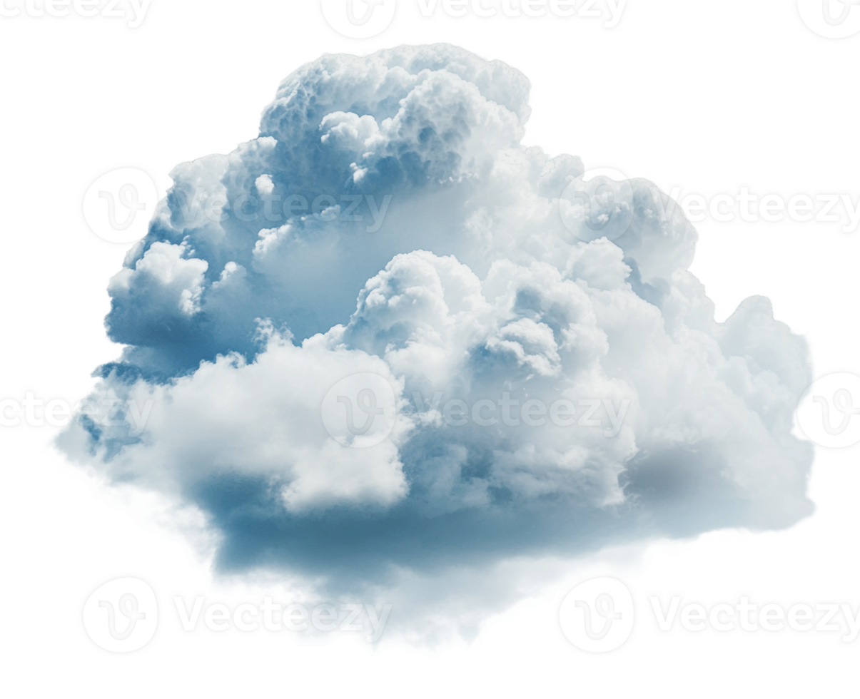 Fluffy white clouds floating in a blue sky png
