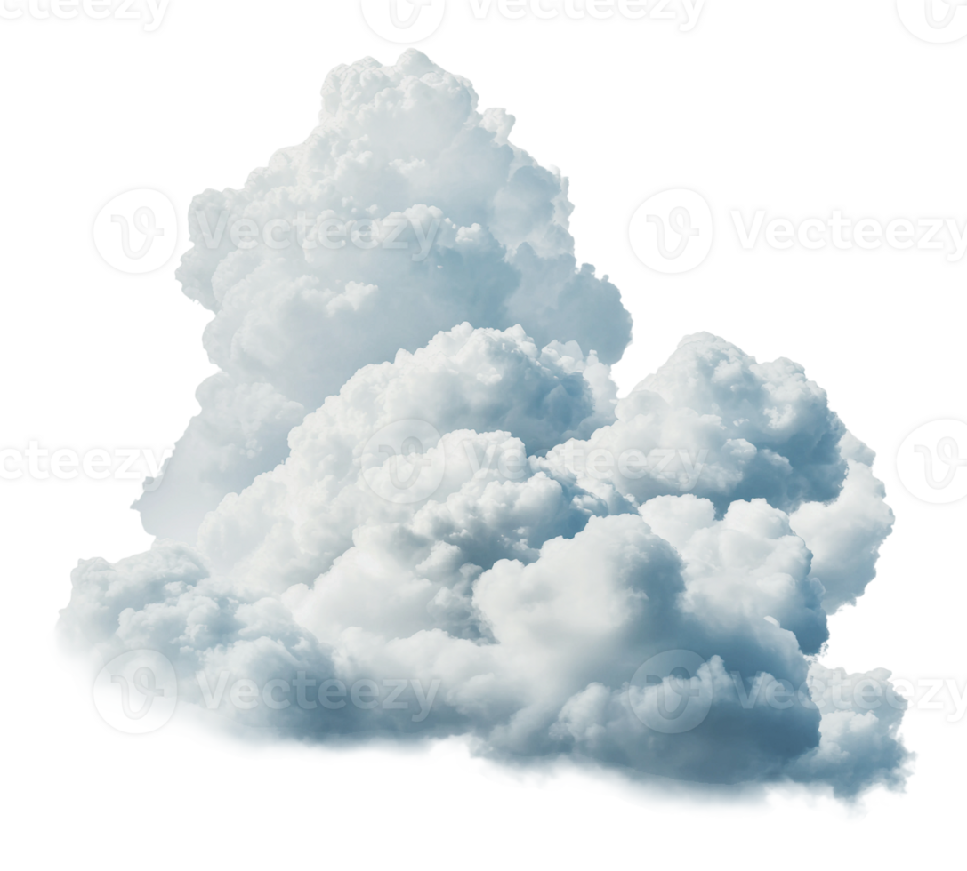 Fluffy cumulus clouds in bright daylight png