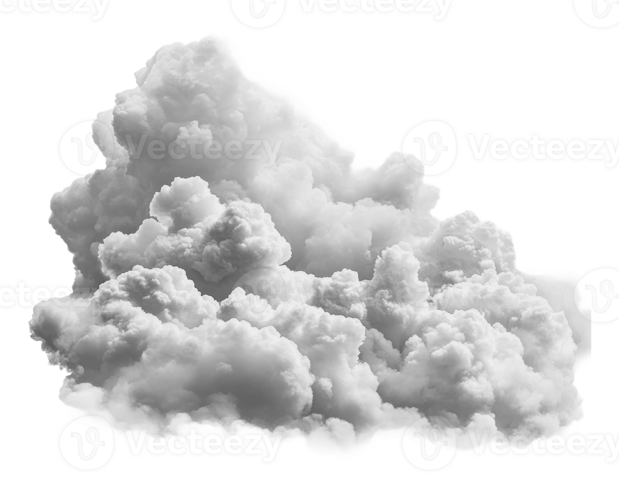 Soft, fluffy clouds creating an overcast sky png