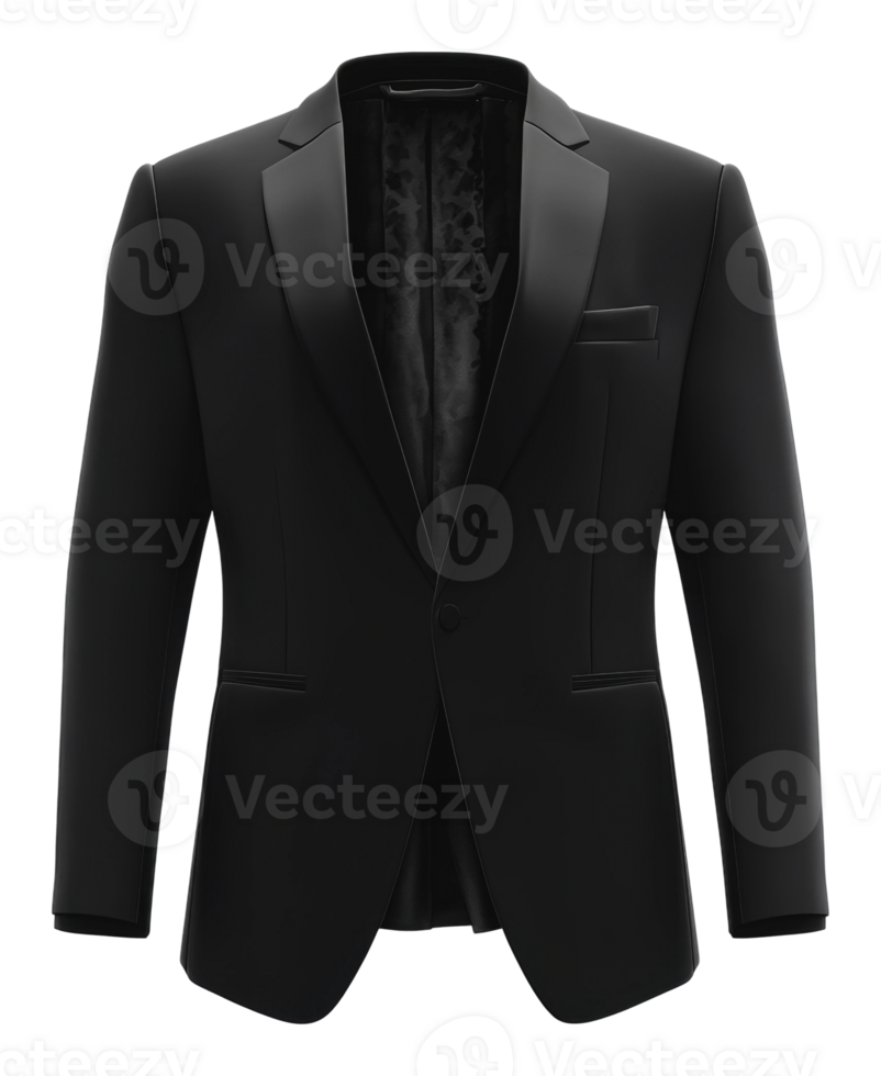 Elegant black tuxedo suitable for formal events png