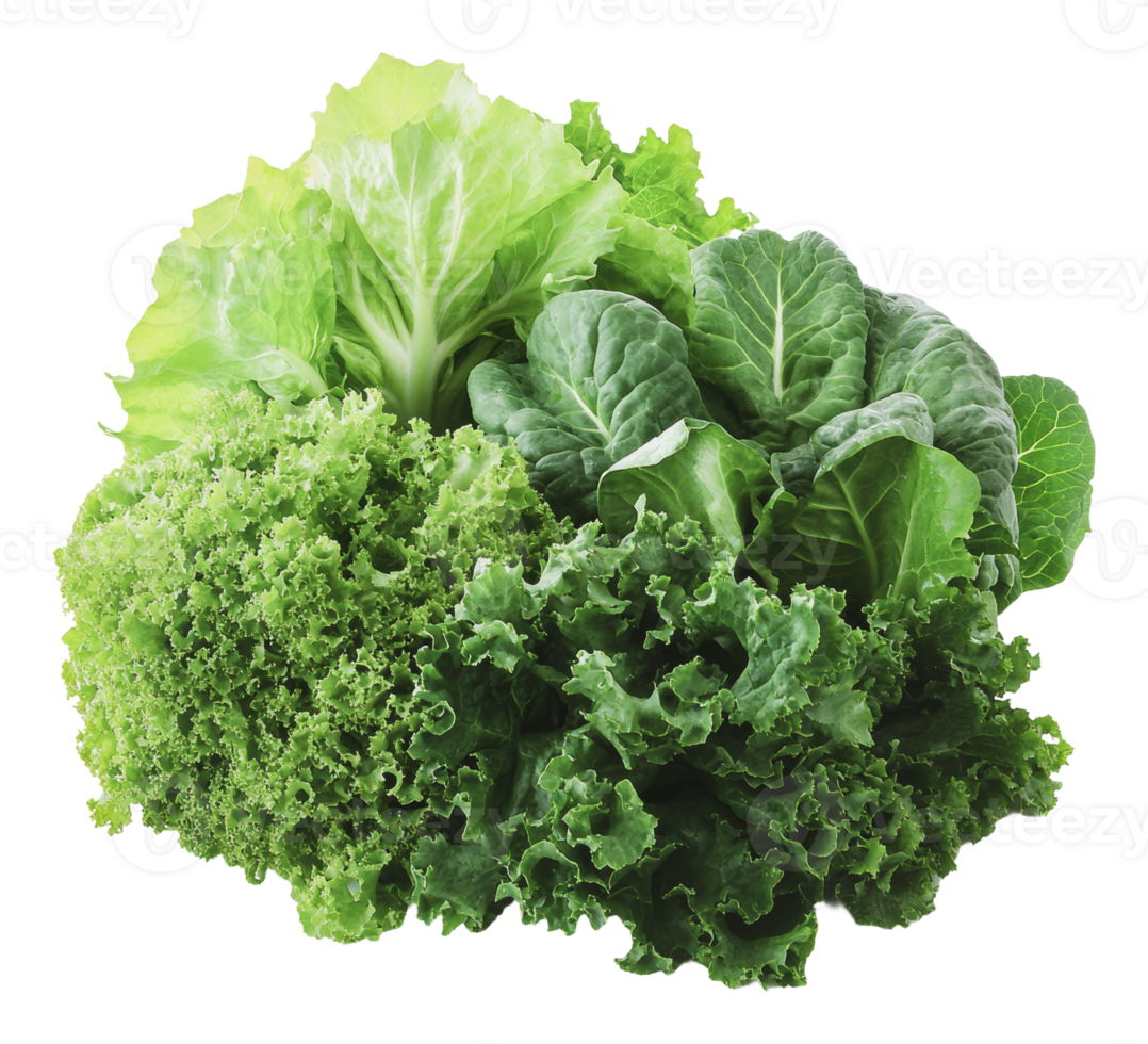 Fresh greens piled together for a healthy meal png