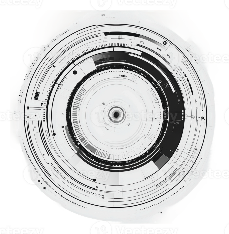 Geometric abstract circular design png