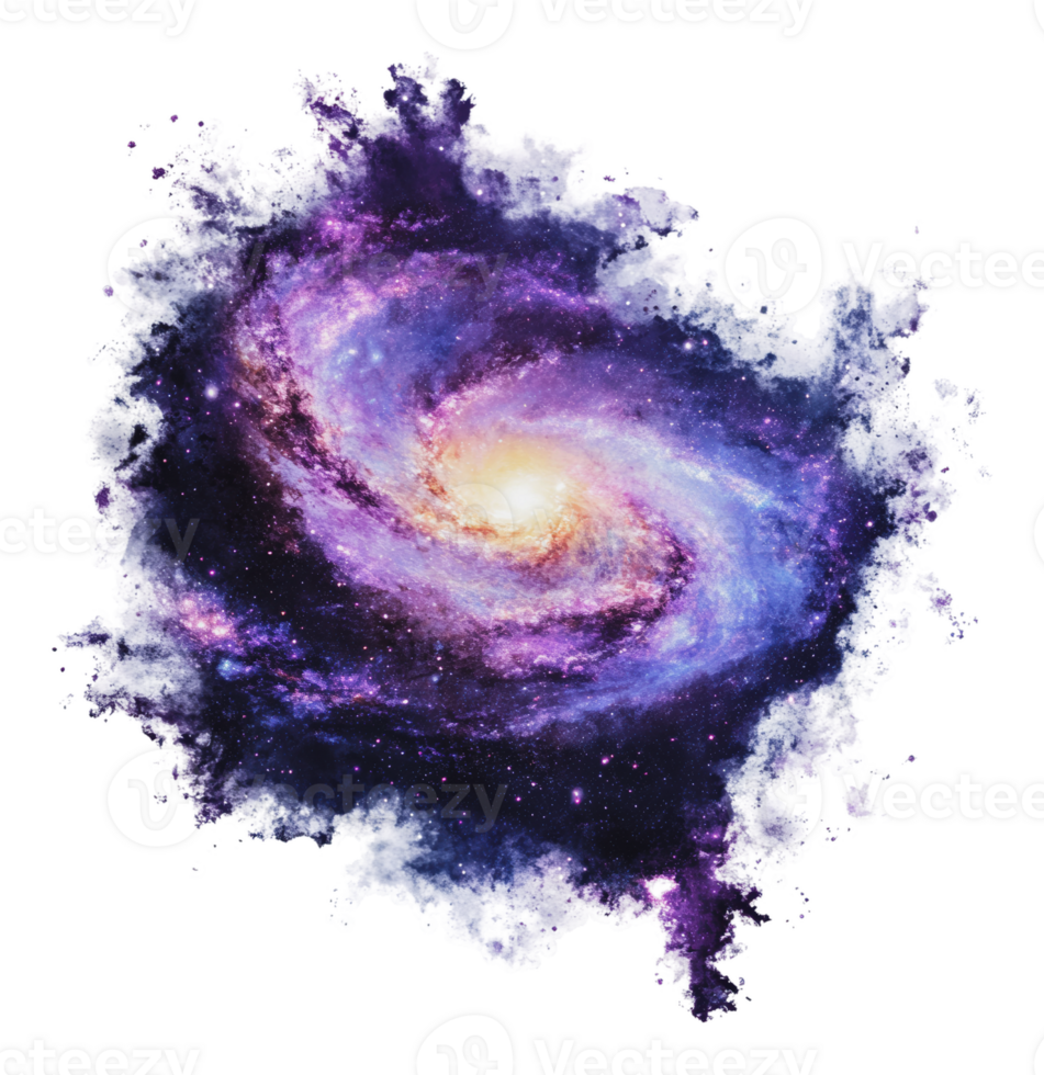 Cosmic swirl of a stunning galaxy in deep space png
