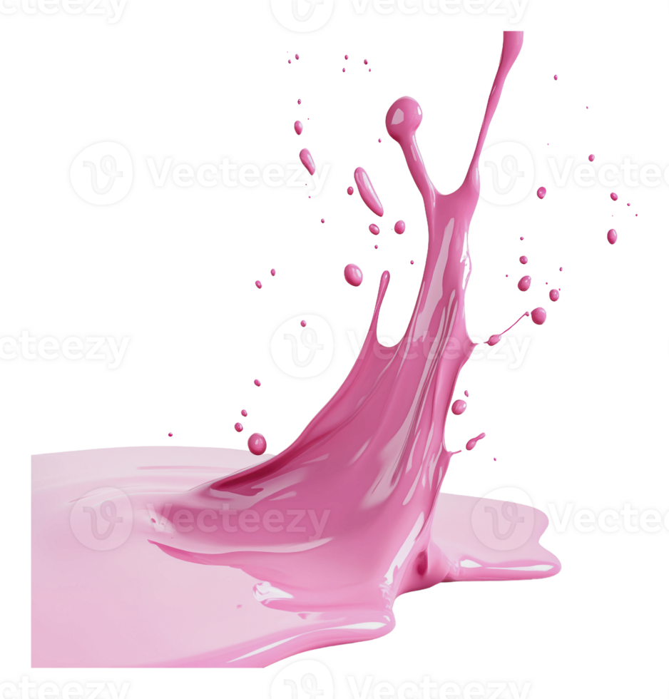 Colorful liquid splashing on a white background png