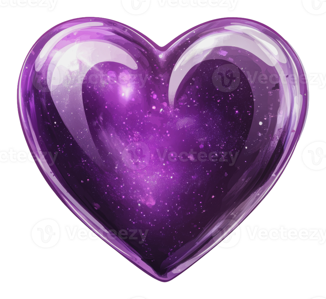 Colorful heart shape with cosmic design png