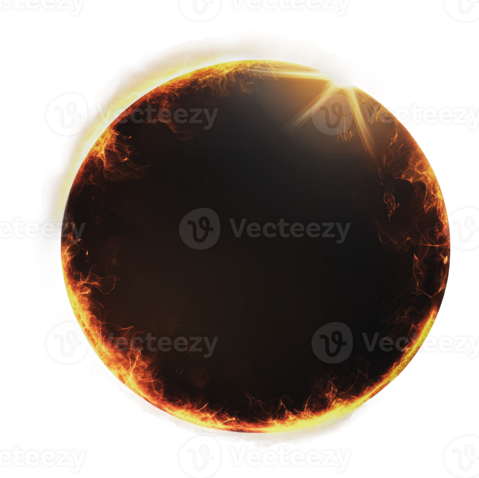 Fiery corona in stunning solar eclipse png