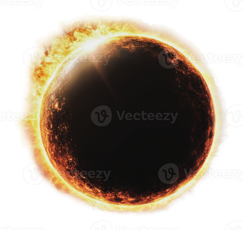 Solar eclipse phenomenon observed from Earth png