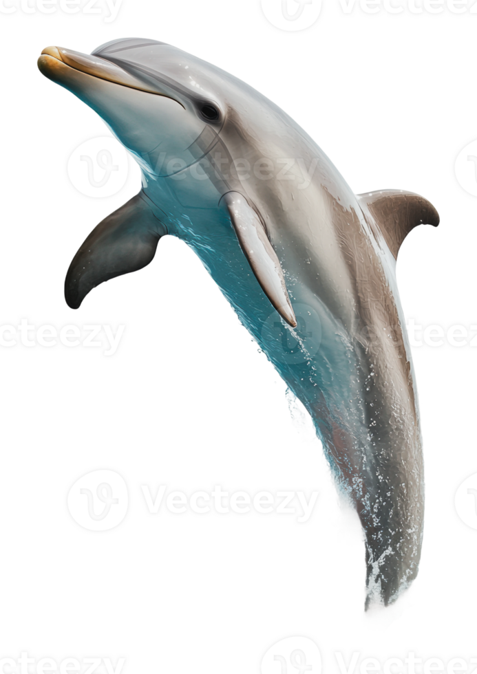 Dolphin leaps joyfully above the water surface png