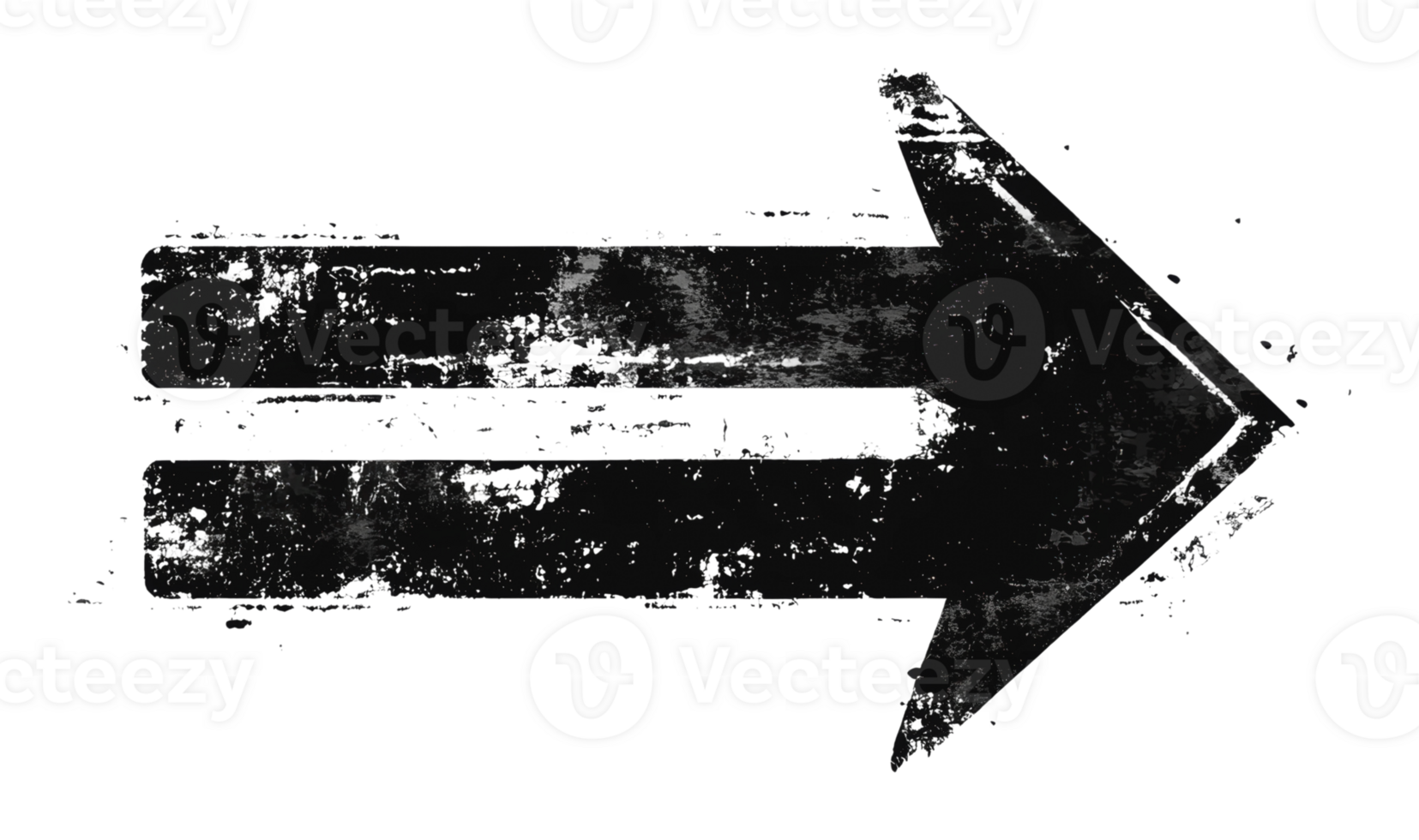 Grungy black arrow for direction png