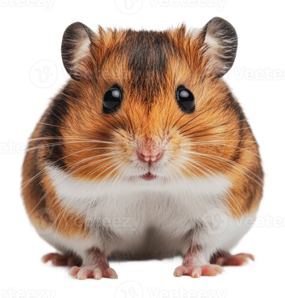 Cute hamster with fluffy fur and bright eyes png