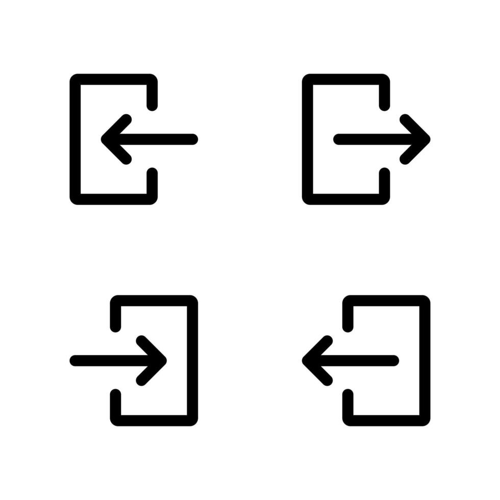 Sign in and sign out icon in generic style. Login and logout sign symbol vector