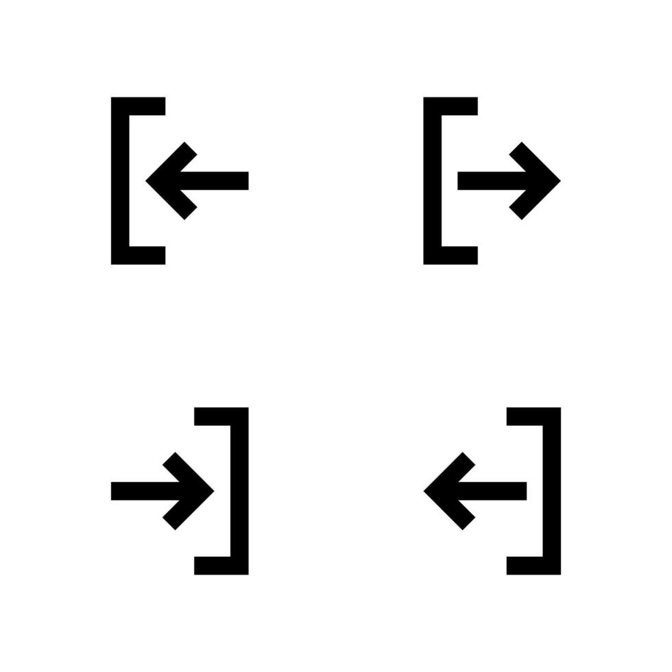Login and logout icon set in generic style. Sign in and sign out sign symbol vector