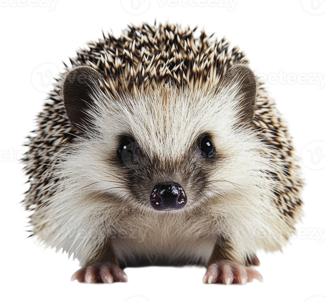 Close-up view of a hedgehog in natural light png