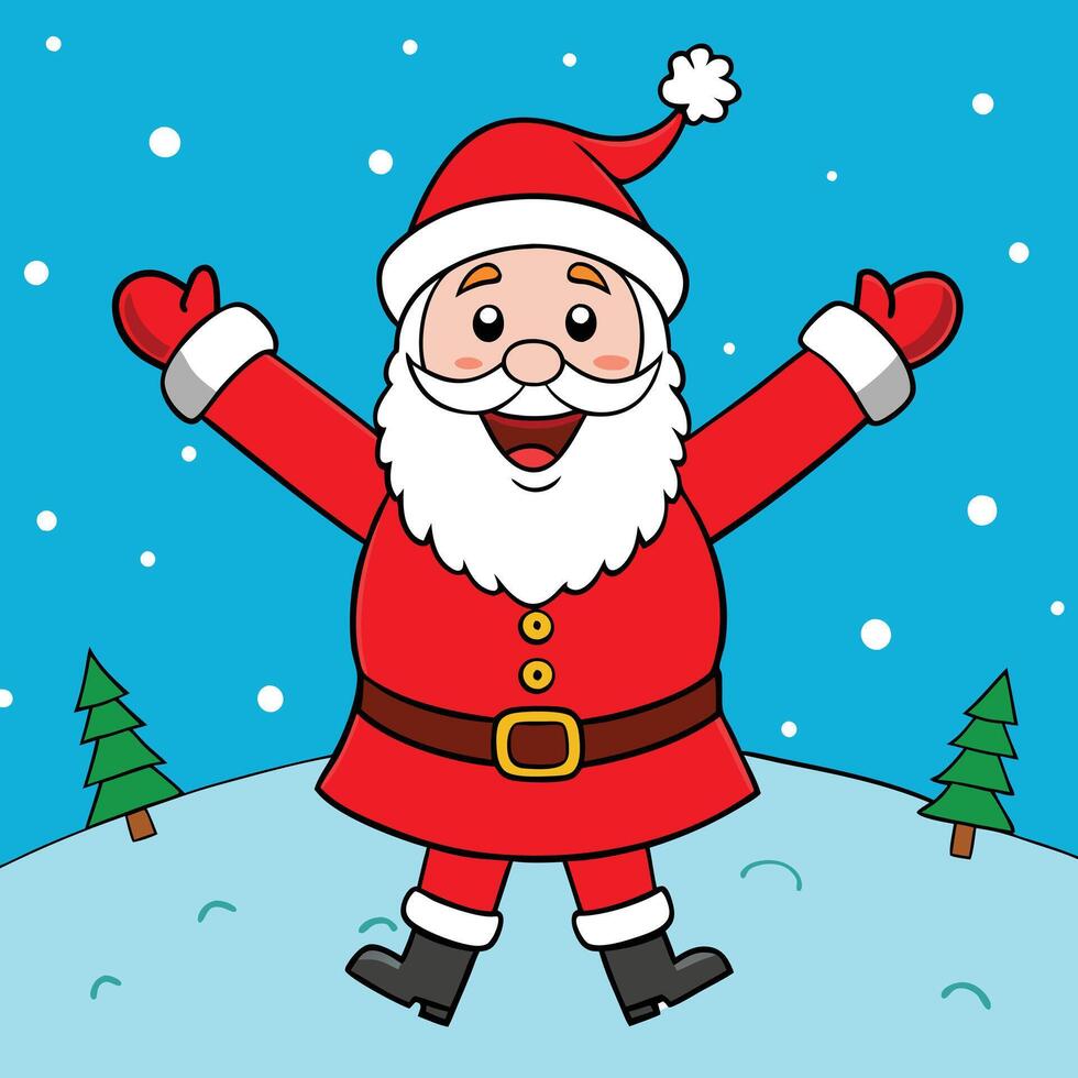 Dancing Santa Claus vector