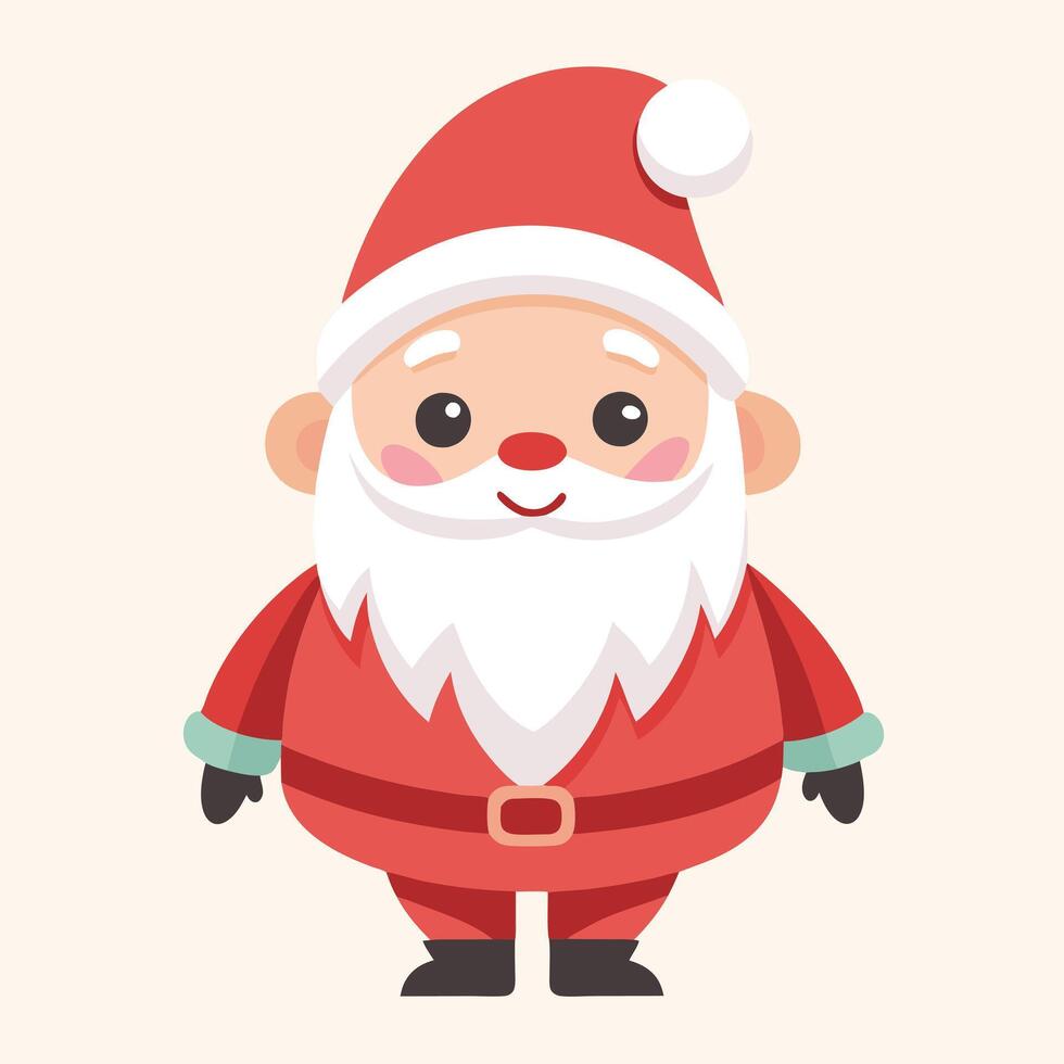 cute cartoon character santaclaus at christmas vector