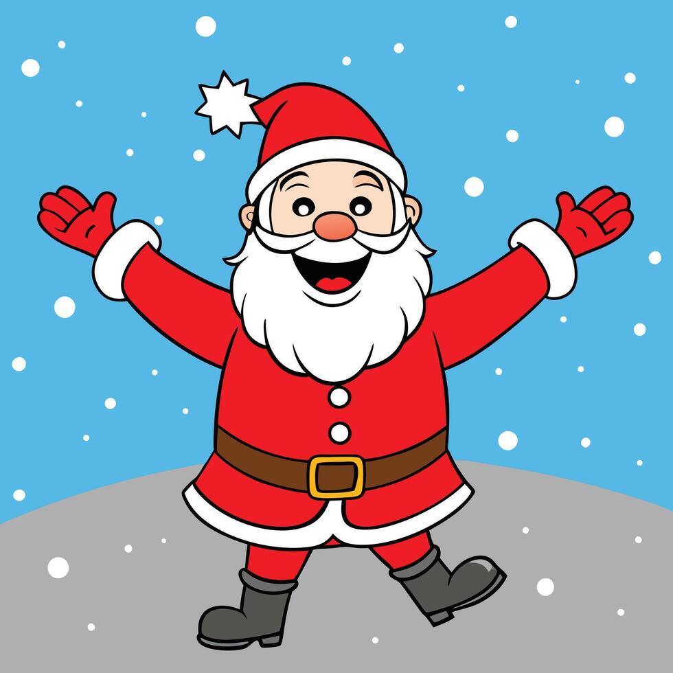 Happy Santa Claus is smiling vector