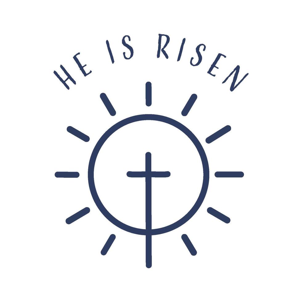 He is Risen, Christian inspirational quotes, Typography design for Jesus lover. Christian poster. Verse. Card. Scripture. Quote vector
